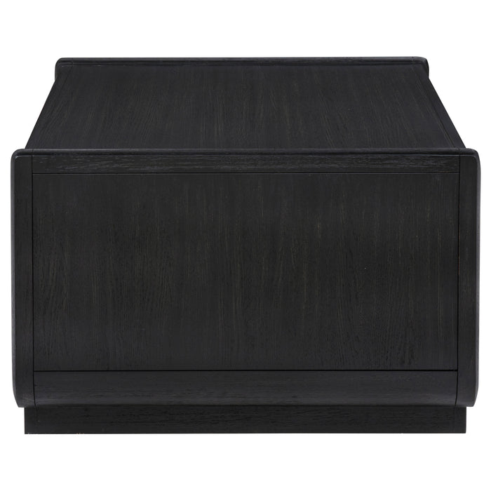 Leandro 2-drawer Wood Cocktail Coffee Table Burnished Black