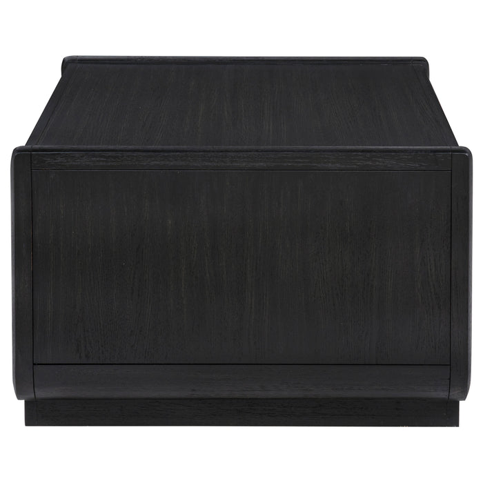Leandro 2-drawer Wood Cocktail Coffee Table Burnished Black