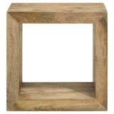 Mesa auxiliar rectangular Benton de madera maciza natural