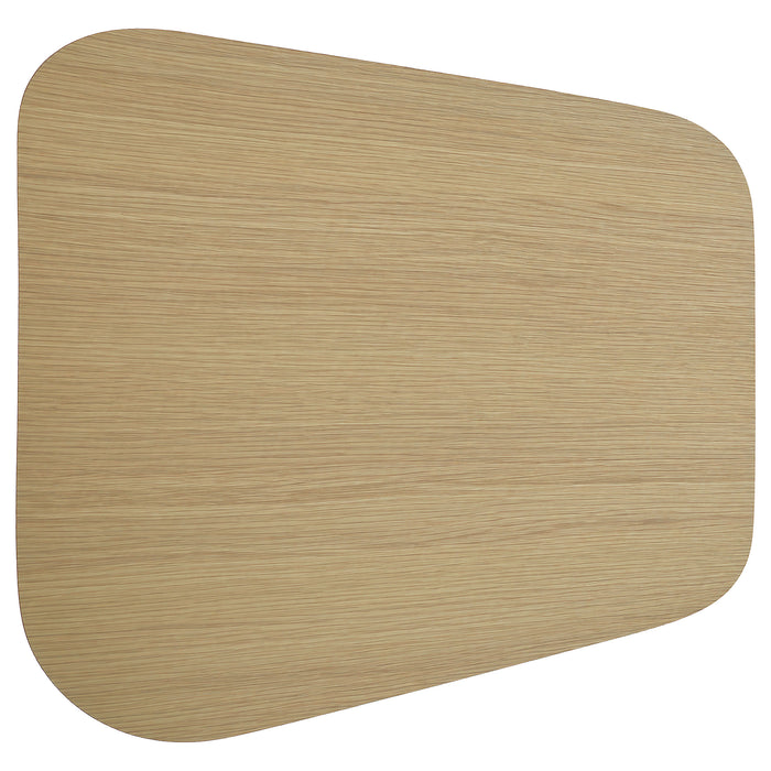 Lester Contemporary Square Wood End Table with Oak Veneer Honey Oak