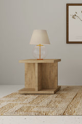 Cortona Square Engineered Wood End Side Table Mango