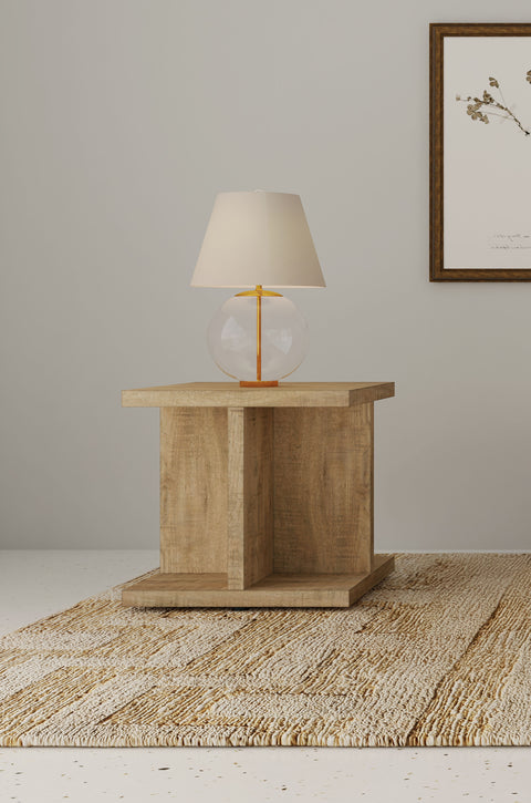 Mesa auxiliar de madera de ingeniería Cortona Square Mango