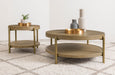 Arini 2-piece Round Coffee and End Table Set Sand Wash