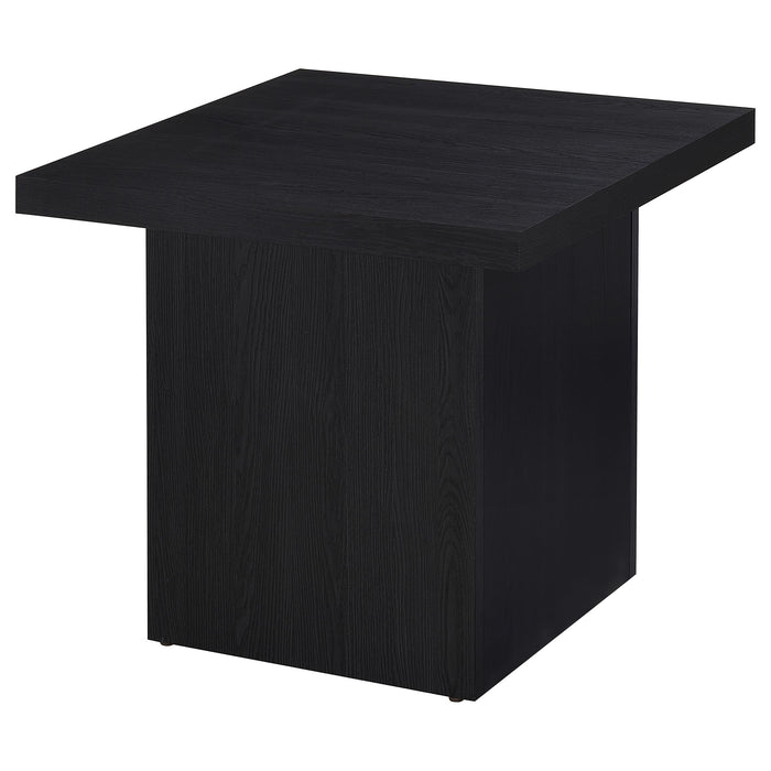 Juego de mesa de centro y mesas auxiliares rectangular Max de 3 piezas - negro