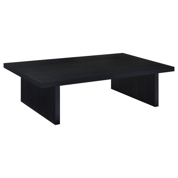 Juego de mesa de centro y mesas auxiliares rectangular Max de 3 piezas - negro