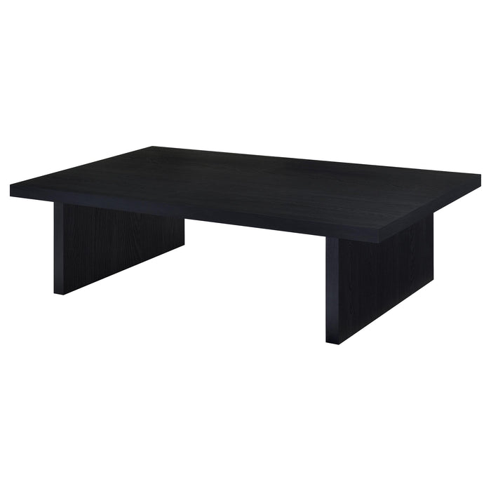 Juego de mesa de centro y mesas auxiliares rectangular Max de 3 piezas - negro