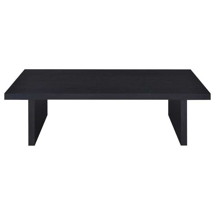 Juego de mesa de centro y mesas auxiliares rectangular Max de 3 piezas - negro