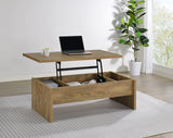 Mesa de centro de madera de ingeniería con elevación Canoga Mango
