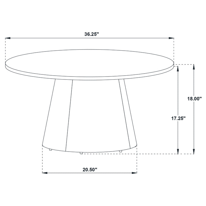 Franklin 3-piece Round Coffee Table Set Dark Brown