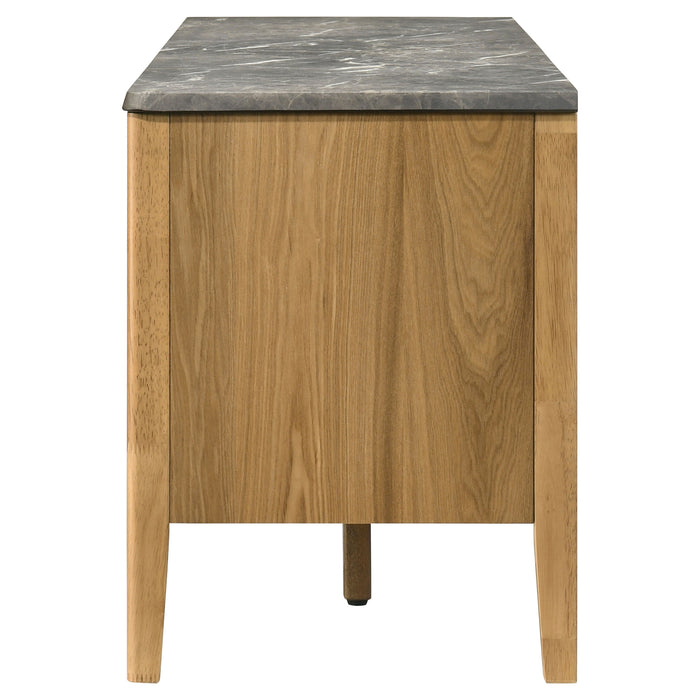 Bradley 63-inch 2-Door SmartTop TV Stand Grey and Natural