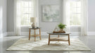 Bradley 2-Piece Round SmartTop™ Coffee Table Set Grey and Natural
