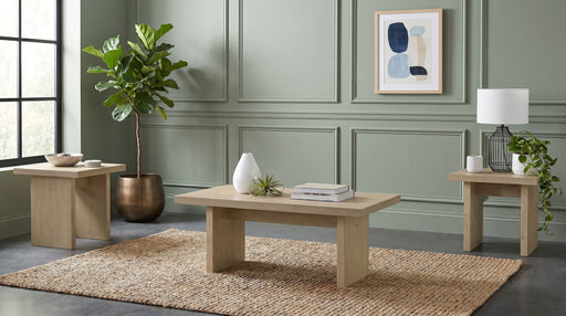 Decker Square Occasional Side End Table Natural Oak - Brown