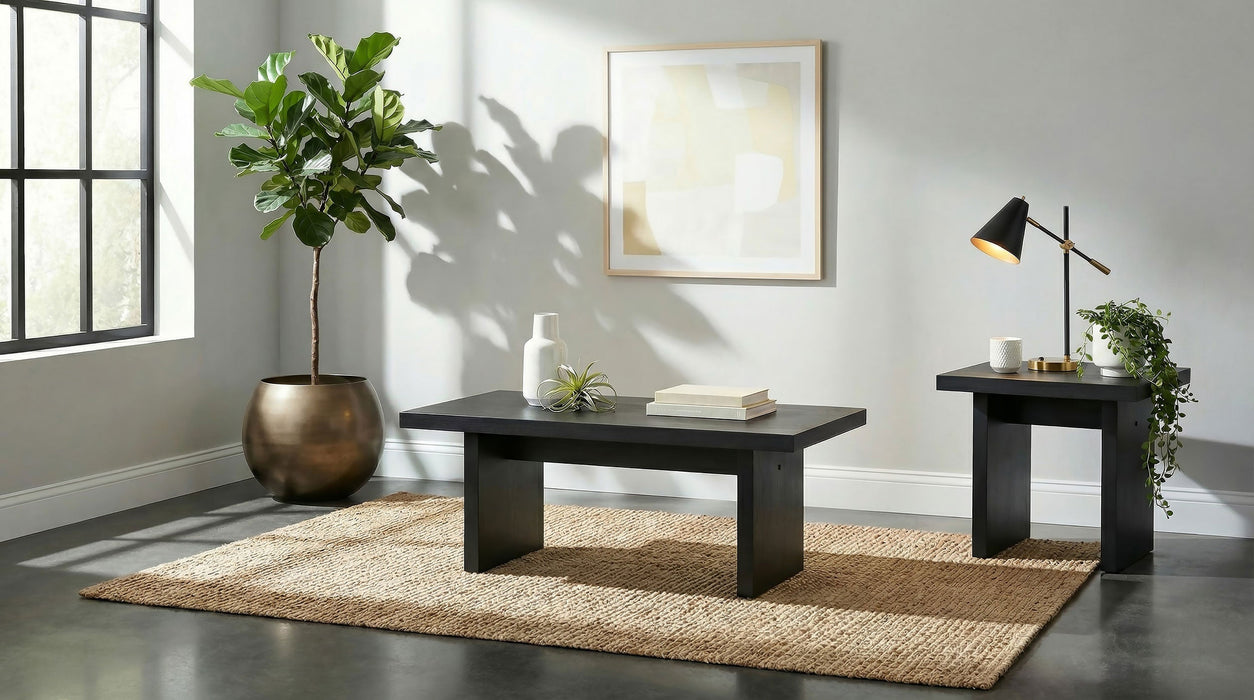 Decker 2-piece Coffee and End Table Set Natural Oak