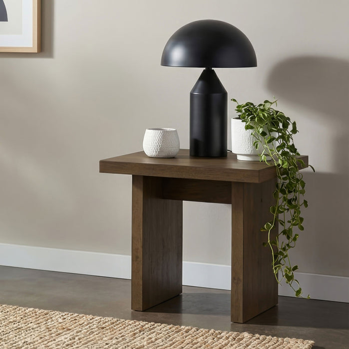 Decker Square Occasional Side End Table Natural Oak