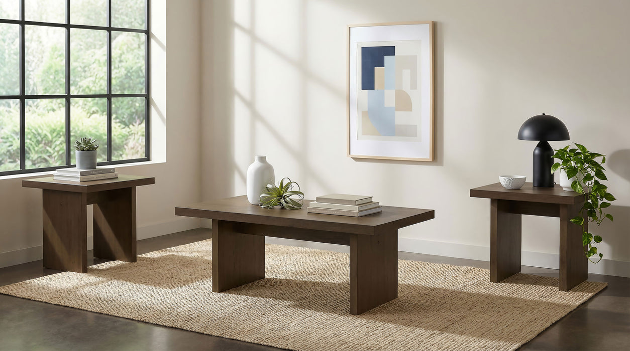 Decker Square Occasional Side End Table Walnut