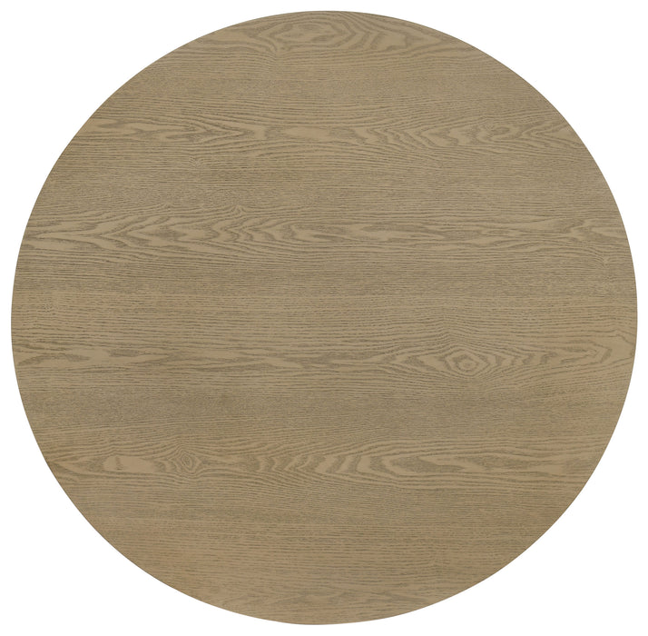 Hamlyn Round Fluted Occasional Cocktail Coffee Table Natural Oak