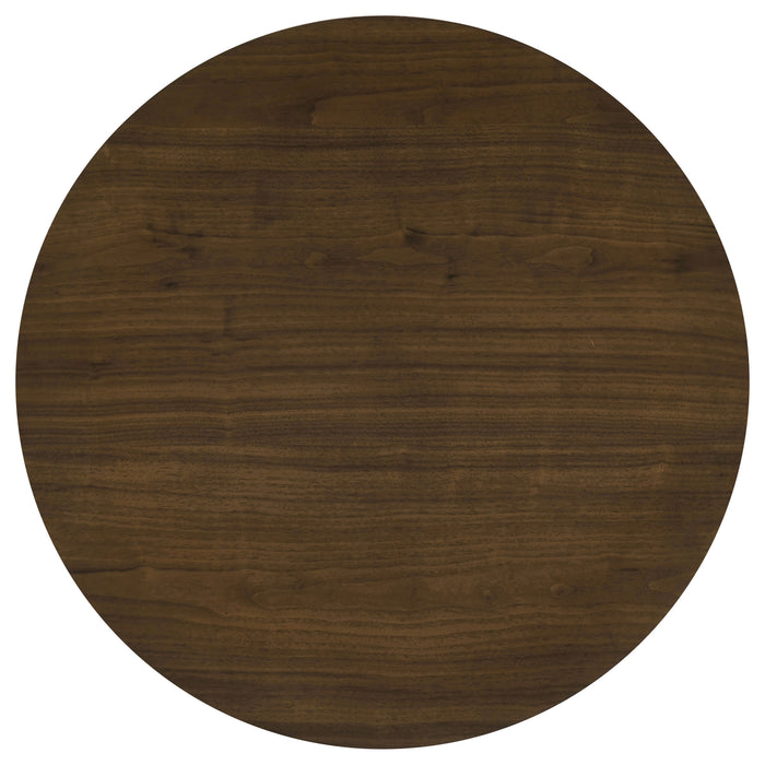 Hamlyn Round Fluted Occasional Cocktail Coffee Table Walnut