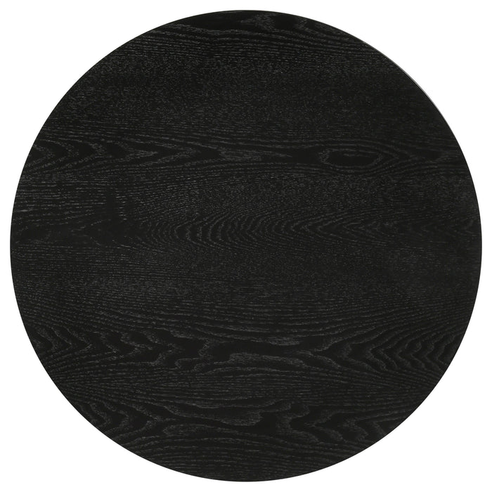 Strouse Contemporary Round End Table in Black