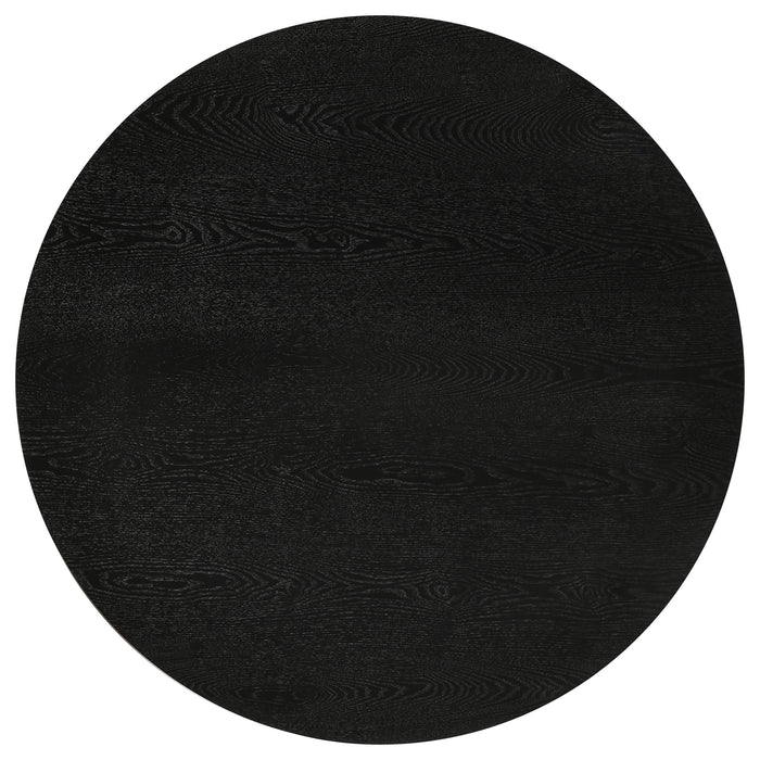 Strouse Contemporary Round Coffee Table in Black