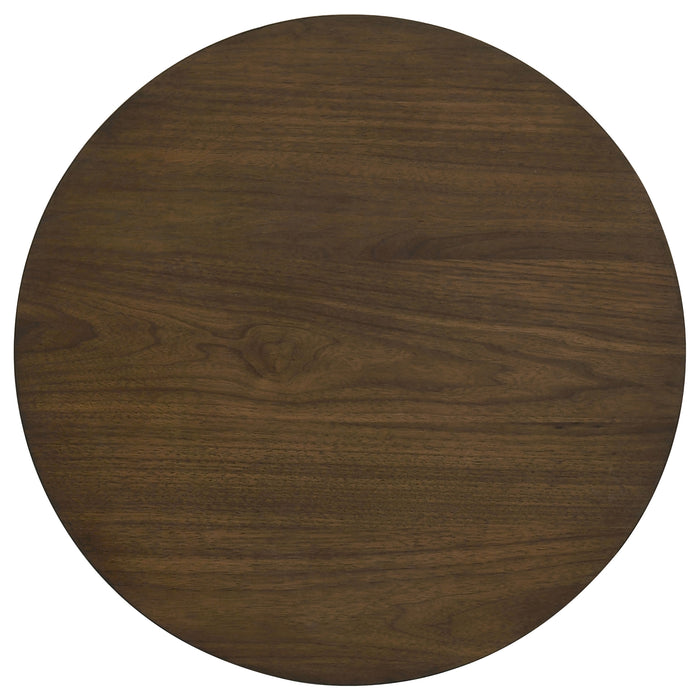 Strouse 2-Piece Round Coffee and End Table Set in Walnut