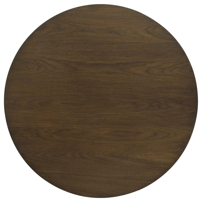 Strouse 2-Piece Round Coffee and End Table Set in Walnut