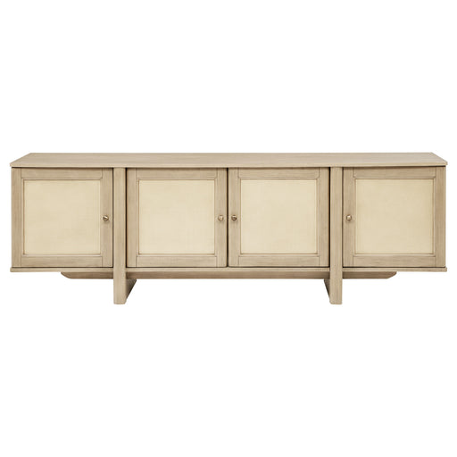 Kailani 79-inch 4-door Cane TV Stand Media Console Beige Oak - Brown