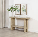 Mesa Consola con Estante Kailani Coastal Sofá Roble Beige