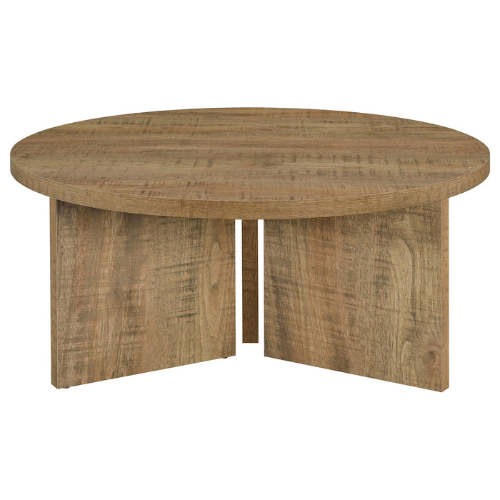Aragon 3-Piece Round Coffee and End Table Set Mango