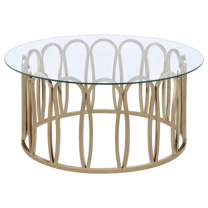 Monett 3-piece Coffee and End Table Set Chocolate Chrome