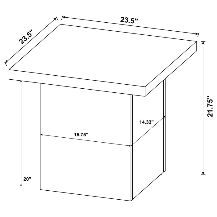 Devar 3-piece Square Coffee and End Table Set Mango