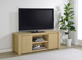 Mueble para TV Laurelton de 60 pulgadas, 2 puertas, color roble claro