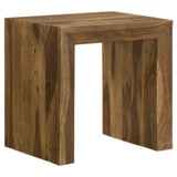 Odilia Mesa auxiliar rectangular de madera maciza color rojizo