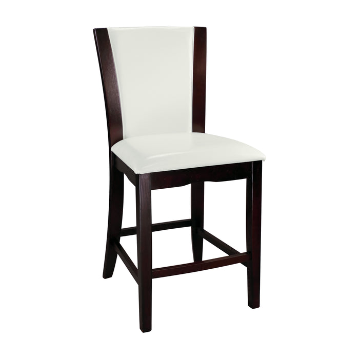 Daisy Counter Height Chair, White Bi-Cast Vinyl