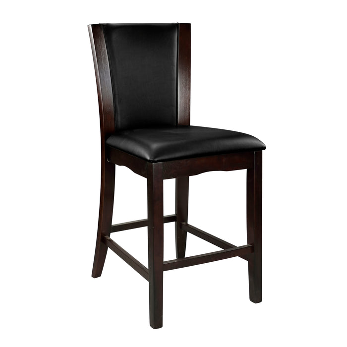 Daisy Counter Height Chair, Dark Brown Bi-Cast Vinyl