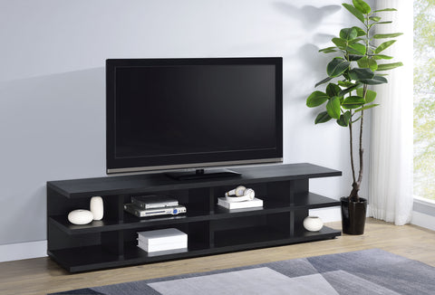 Cartmill Soporte de TV de 2 niveles Consola multimedia de 78 pulgadas Negro
