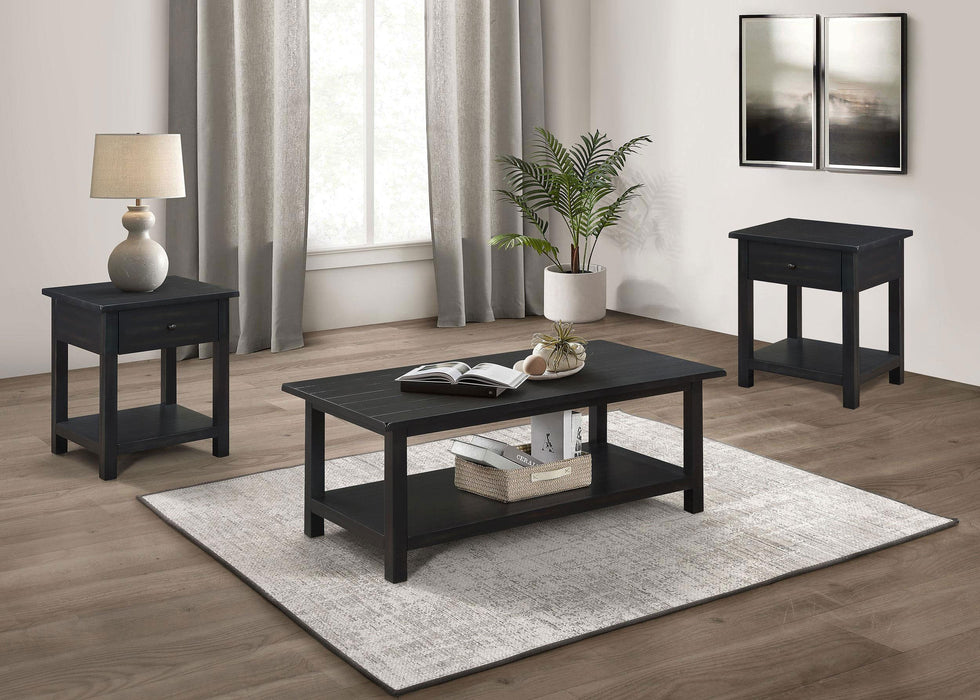 Payne 3-piece Coffee and 1-drawer End Table Set White