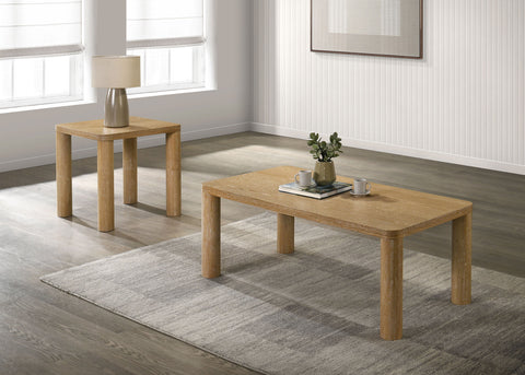 Castlewood Engineered Wood Accent Side End Table Light Oak