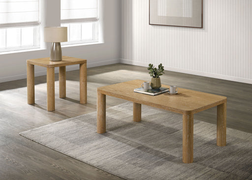 Castlewood Engineered Wood Accent Side End Table Light Oak - Brown