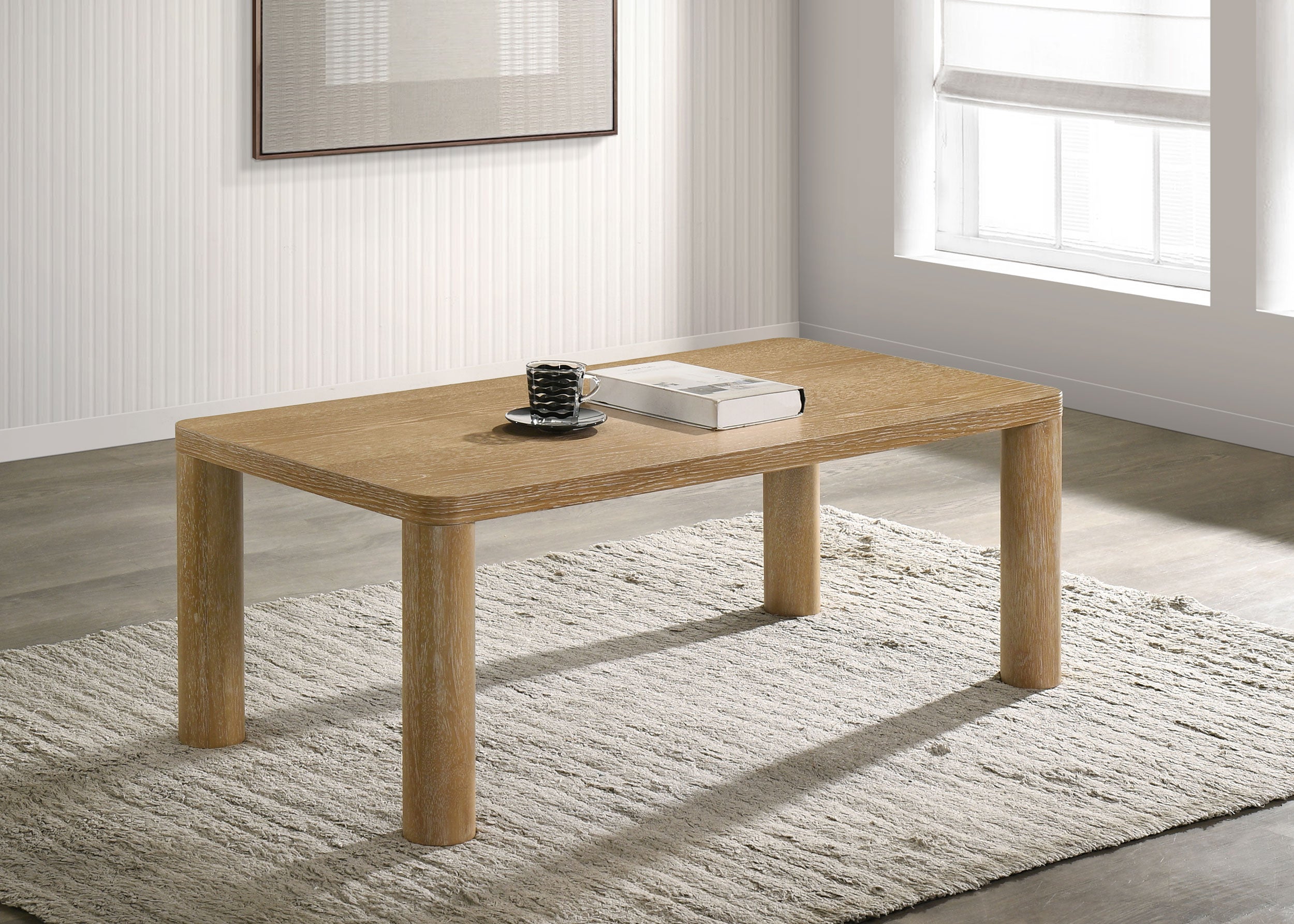 Castlewood Engineered Wood Cocktail Coffee Table Light Oak