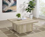 Devar Square Engineered Wood Coffee Table Distressed Pine