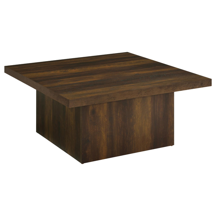 Devar 2-piece Square Coffee and End Table Set Dark Pine