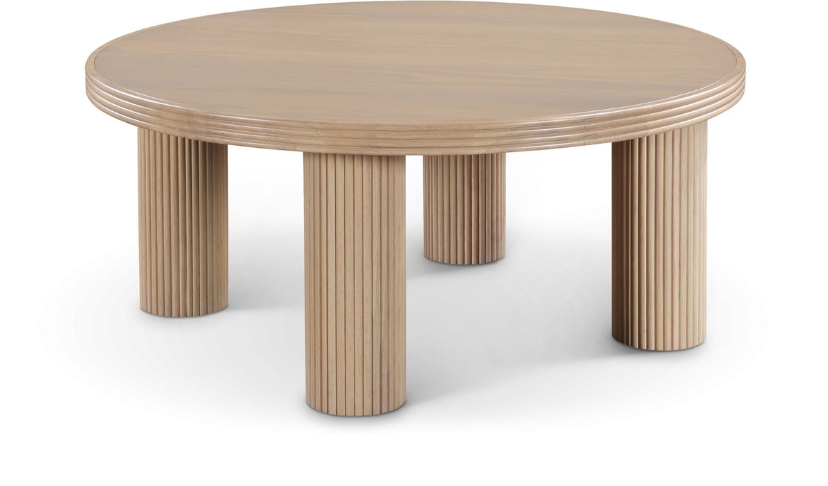 Mesa de centro de madera maciza con enchapado de roble Hayden
