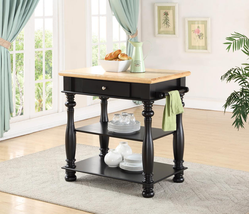 AVONDALE BLACK KITCHEN ISLAND 7114