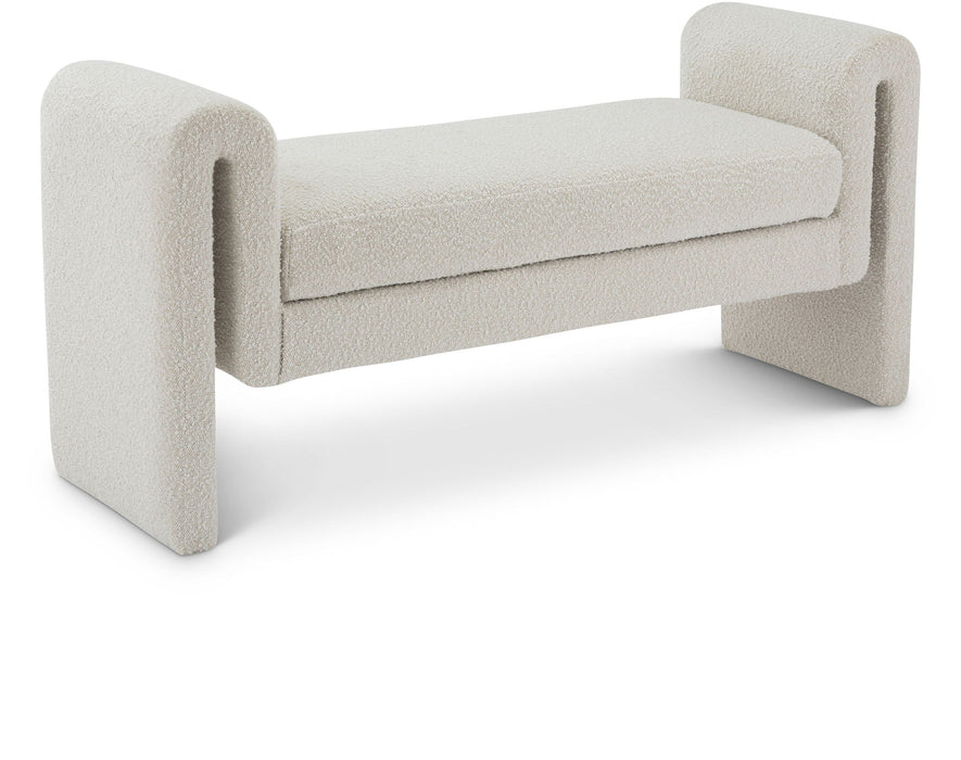Stylus 51" Boucle Fabric Upholstered Bench