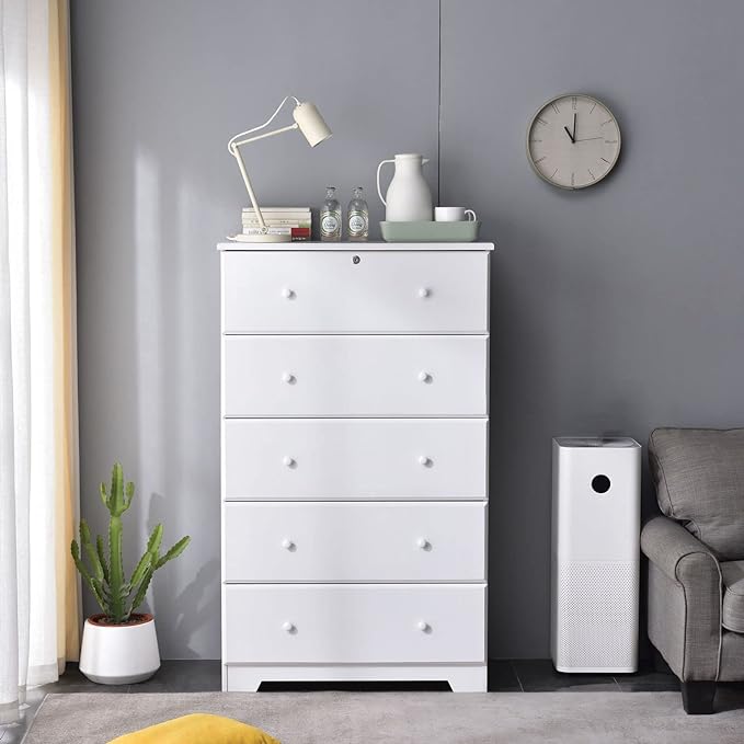 Pine Jumbo Chest 5-Drawers