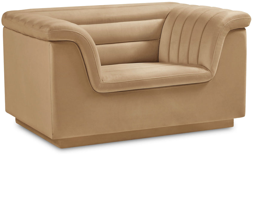 Cascade Velvet Upholstered Fabric Upholstered Chair
