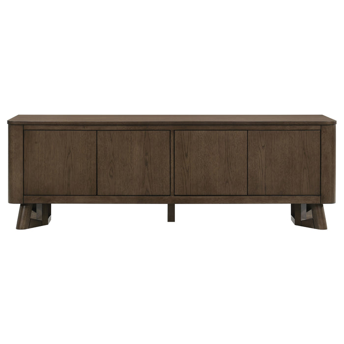 Trotter 71-inch 4-Door Wood TV Stand Media Console Brown