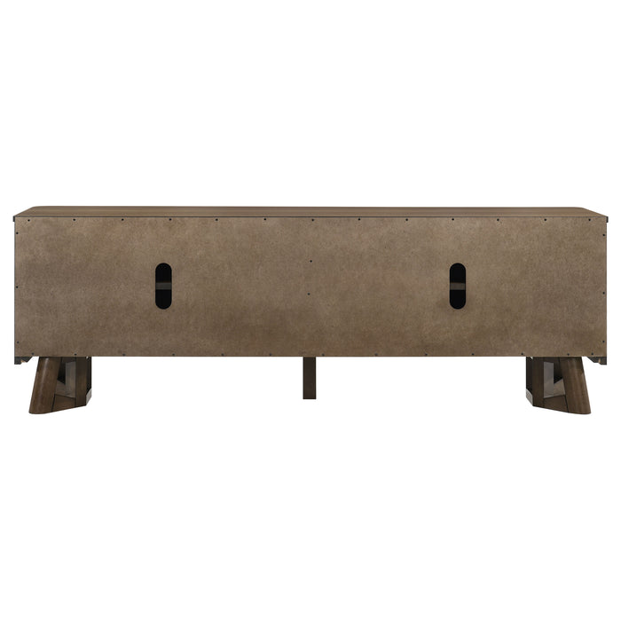 Trotter 71-inch 4-Door Wood TV Stand Media Console Brown
