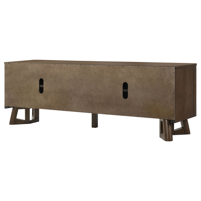 Trotter 71-inch 4-Door Wood TV Stand Media Console Brown