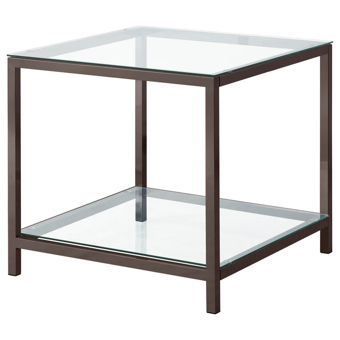 Juego de mesa de centro y mesas auxiliares Trini de 2 piezas - níquel negro